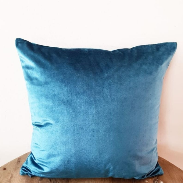 Velvet Full Scatter Pillow - Ocean Blue / Green